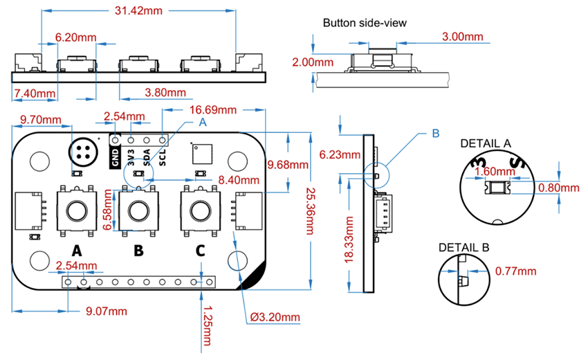 Mechanical Drawing - Arduino Modulino® Buttons